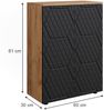 Vicco 'Irma' Midischrank, Holz, 81 x 30 x 60 cm, Anthrazit Gestreift Bild 3