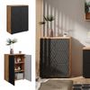Vicco 'Irma' Midischrank, Holz, 81 x 30 x 60 cm, Anthrazit Gestreift Bild 2