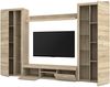 AX LIVING Spacoro XL Wohnwand Sonoma Eiche modern 300cm breit ohne LED Bild 4