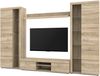 AX LIVING Spacoro XL Wohnwand Sonoma Eiche modern 300cm breit ohne LED Bild 3
