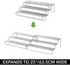 mDesign Gewürzregal Regal Küchenablage Organizer ausziehbar Metall Silber Bild 5
