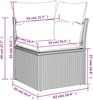 vidaXL Garten-Ecksofa mit Kissen Braun Poly Rattan 366225 Bild 5