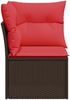 vidaXL Garten-Ecksofa mit Kissen Braun Poly Rattan 366225 Bild 3