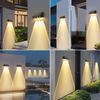 ZMH Solarlampen für Außen Garten - 4ER Solar Wandleuchte Aussen Wand LED 2 Modi Außenwandleuchten 3000K Warmweiß LED Solarwandleuchten Wasserdichte Solarleuchte Beleuchtung für Zaun Terrasse Balkon Bild 3
