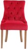 Esszimmerstuhl HILON - Samt Rot 55x58x92 cm Hellbraun | Essstühle Esszimmerstühle Küchenstühle Wohnzimmerstühle Bild 2