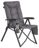 SONGMICS Campingstuhl, verstellbare Rückenlehne 95°-150°, 6 cm Polsterung, Tragetasche, Angeln, Garten, Camping, grau Bild 2