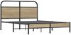 vidaXL Bettgestell ohne Matratze 120x190 cm Räuchereiche Holzwerkstoff 4100353 Bild 3