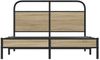 vidaXL Bettgestell ohne Matratze 120x190 cm Räuchereiche Holzwerkstoff 4100353 Bild 5