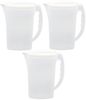 Engelland Wasserkrug Getränkekkrug mit Füllskala und abnehmbarem Deckel, (Vorteils-Set, 3-tlg, 2 Liter Fassungsvermögen je Krug), BPA-frei, frostbeständig, spülmaschinengeeignet, Kühlschrankkrug Bild 2