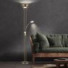 LED Stehleuchte, Glas, messingfarben, dimmbar, H 180 cm Bild 5