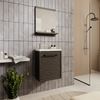 Badplaats Gäste-WC Waschtisch Set Etna 40 x 22 cm Schwarz Matt - Platzsparend Badmöbel Set mit Waschbecken und Unterschrank Bild 2