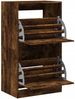 vidaXL Schuhschrank mit 2 Klappen Räuchereiche 60x42x108 cm 3214389 Bild 5