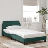 vidaXL Bett mit Matratze "Dover" Dunkelgrün 100x200 cm Samt 3208354 Bild 3