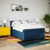 vidaXL Boxspringbett mit Matratze Blau 140x190 cm Stoff 3288182 Bild 4