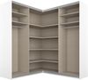 Rauch Möbel Quadra Schrank Eckschrank Schwebetürenschrank, Weiß, 4-trg, inkl. 2 Kleiderstangen, 12 Einlegeböden, BxHxT 181 x 210 x 187 cm Bild 3