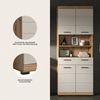 welltime Hochschrank SIENA, Breite 74cm, 4 Türen, 1 Schubkasten, 2 offene Fächer, MDF-Front (TOPSELLER) in verschiedenen Farben erhältlich, Badmöbel, Badschrank, Schrank, Bad Bild 4