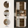 welltime Hochschrank SIENA, Breite 74cm, 4 Türen, 1 Schubkasten, 2 offene Fächer, MDF-Front (TOPSELLER) in verschiedenen Farben erhältlich, Badmöbel, Badschrank, Schrank, Bad Bild 3