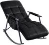 Schaukelstuhl MIKA Indoor - 61x100x66cm, Samt, Schwarz | Liegestuhl Relaxstuhl Sofastuhl Bild 5