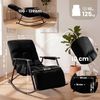 Schaukelstuhl MIKA Indoor - 61x100x66cm, Samt, Schwarz | Liegestuhl Relaxstuhl Sofastuhl Bild 2