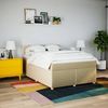 vidaXL Boxspringbett mit Matratze Creme 140x200 cm Stoff 3289008 Bild 4