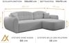 AX LIVING Ecksofa mit Schlaffunktion Nubio 282 cm breit – beige Eckcouch Bild 5
