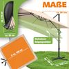 KESSER® Sonnenschirm Ampelschirm SUN XL 300 x 300 cm Inkl. Abdeckung +Windsicherung Drehbar Neigbar Kippbar Marktschirm Groß 360° Rotation, Gartenschirm mit Kurbel Sonnenschutz UV50+ Beige, Ohne LED Bild 2