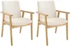 Vente-unique - FILDON Stuhl Samt BeigeBeige - B 64 cm x H 85,5 cm x L 58 cm Bild 2