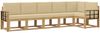 vidaXL Outdoor-Sofagarnitur mit Kissen 6 pcs Weiß und Beige Polyester 3387712 Bild 2