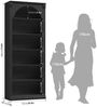 Homfa Bücherregal gewölbtes Bücherschrank, Standregal mit 6 Fächern 75x28x186cm Schwarz Bild 3