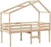 vidaXL Hochbett mit Dach 80x200 cm Massivholz Kiefer 3282055 Bild 3