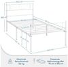 Yaheetech Bettgestell Metallbett mit Kopfteil, Einzelbett/Doppelbett Metallbettrahmen, 90-160 cm (B) Bild 3