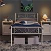 Yaheetech Bettgestell Metallbett mit Kopfteil, Einzelbett/Doppelbett Metallbettrahmen, 90-160 cm (B) Bild 2