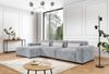 AX LIVING Couch Hellgrau L Form Jughlio, 331 cm breit, geräumig & modern L Bild 5