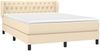 vidaXL Boxspringbett mit Matratze Creme 140x190 cm Stoff, Härtegrad: H2 [3126482] Bild 3