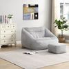 HOME DELUXE Sitzsack Hocker COZY - Hellgrau Bild 5