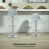 Barhocker 42x38x82-104 cm, 2er-Set, höhenverstellbar & drehbar, grau Kunstleder Bild 5