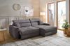 Ecksofa Auszug elektrisch USB-C Kopflehne verstellbar Couch Cord Dunkelgrau Bild 5
