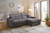 Ecksofa Auszug elektrisch USB-C Kopflehne verstellbar Couch Cord Dunkelgrau Bild 2