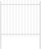 vidaXL Gartenzaun 7 pcs Weiß 11,9 x 1,5 m Pulverbeschichteter Stahl 3334142 Bild 5