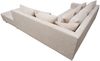 Wohnlandschaft Sofa Couch Ecksofa Eckcouch Cordstoff beige + Hocker Minsk R Bild 4