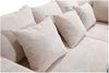 Wohnlandschaft Sofa Couch Ecksofa Eckcouch Cordstoff beige + Hocker Minsk R Bild 5