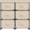 vidaXL Lagerschrank mit 6 Schubladen 55×29×55 cm Creme Stahl 337258 Bild 3