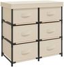 vidaXL Lagerschrank mit 6 Schubladen 55×29×55 cm Creme Stahl 337258 Bild 2