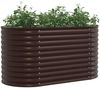 vidaXL Hochbeet Braun 160 x 80 x 81 cm Stahl 42008135 Bild 3