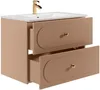Vente-unique - SATOBAL Waschbeckenmöbel Holz, Platte Puderrosa - B 46 cm x H 60 cm x L 80 cm Bild 3