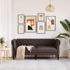 vidaXL Chesterfield-Sofa 2-Sitzer Dunkelbraun Stoff 372550 Bild 3