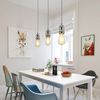 ZMH E27 Lampenaufhängung Vintage Lampenfassung Silber Hängefassung mit 1.3M Kabel Edison Schnurpendel Industrial Pendleuchte mit Baldachin Deckenbefestigung für Wohnzimmer Esszimmer Bar Kneipe Keller Bild 2