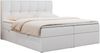 Boxspringbett mit Kopfteil und Topper, Doppelbett - RICO - 140x200cm - Weiß Kunstleder - H4 Bild 3