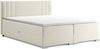 MEBLINI Boxspringbett ALBA 160x200 cm mit Bettkasten - H3P/Creme Samt Polsterbett - Doppelbett mit Topper & Taschenfederkern-Matratze Bild 2