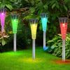 10er Set RGB LED Solarleuchten aus Edelstahl für Ihren Park Bild 4